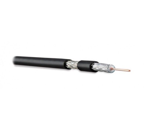 Кабель COAX-RG6-100 коаксиальный RG-6 75Ом (ТВ SAT CATV) жил. - 18 AWG (1.02мм омедненная сталь) общ. d6.9мм PVC черн. (уп.100м) Hyperline 49057 Кабель COAX-RG6-100 коаксиальный RG-6 75Ом (ТВ SAT CATV) жил. - 18 AWG (1.02мм омедненная сталь) общ. d6.9мм PVC черн. (уп.100м) Hyperline 49057