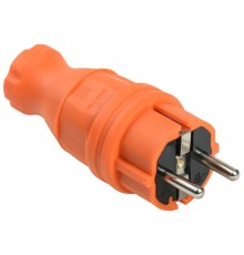 Вилка прямая ОМЕГА ВБп3-1-0м IP44 каучук оранж. IEK PKR01-016-2-K09